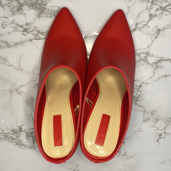 Forever 21 Red Mules Size 6 - Picture 7 of 9